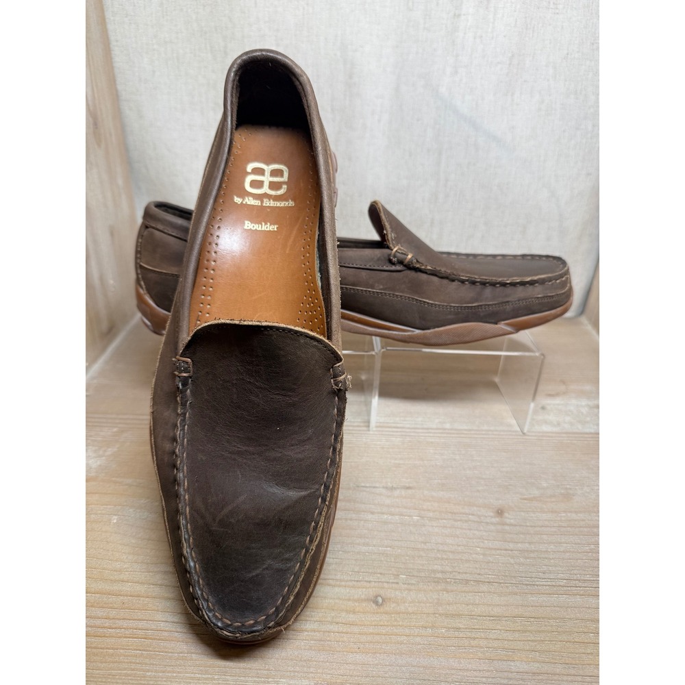Allen Edmonds Boulder Mens 13 D Brown Leather Venetian Driving Loafers 7179
